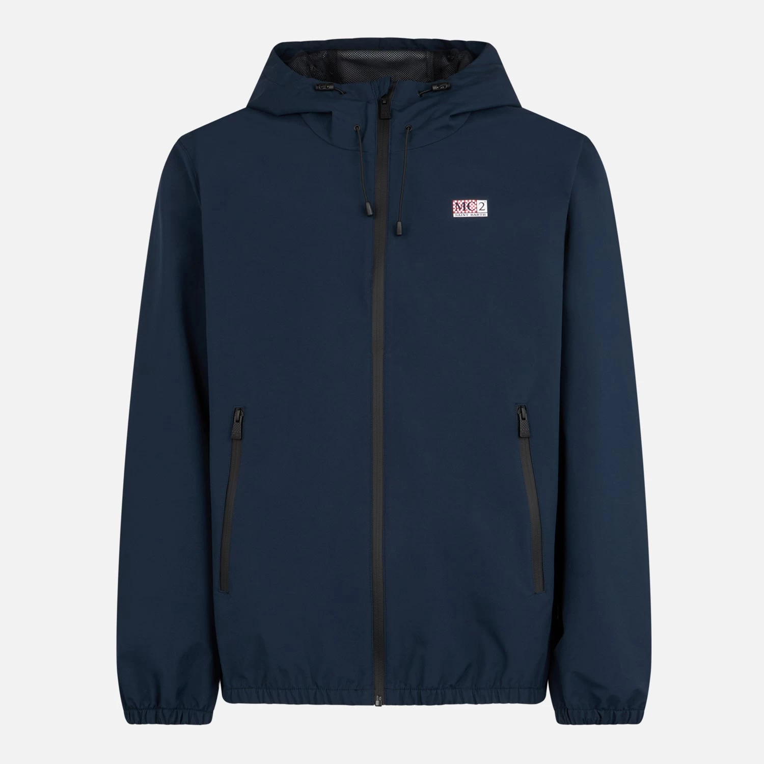 MC2 Saint Barth Man Hooded Navy Blue Jacket - Image 4