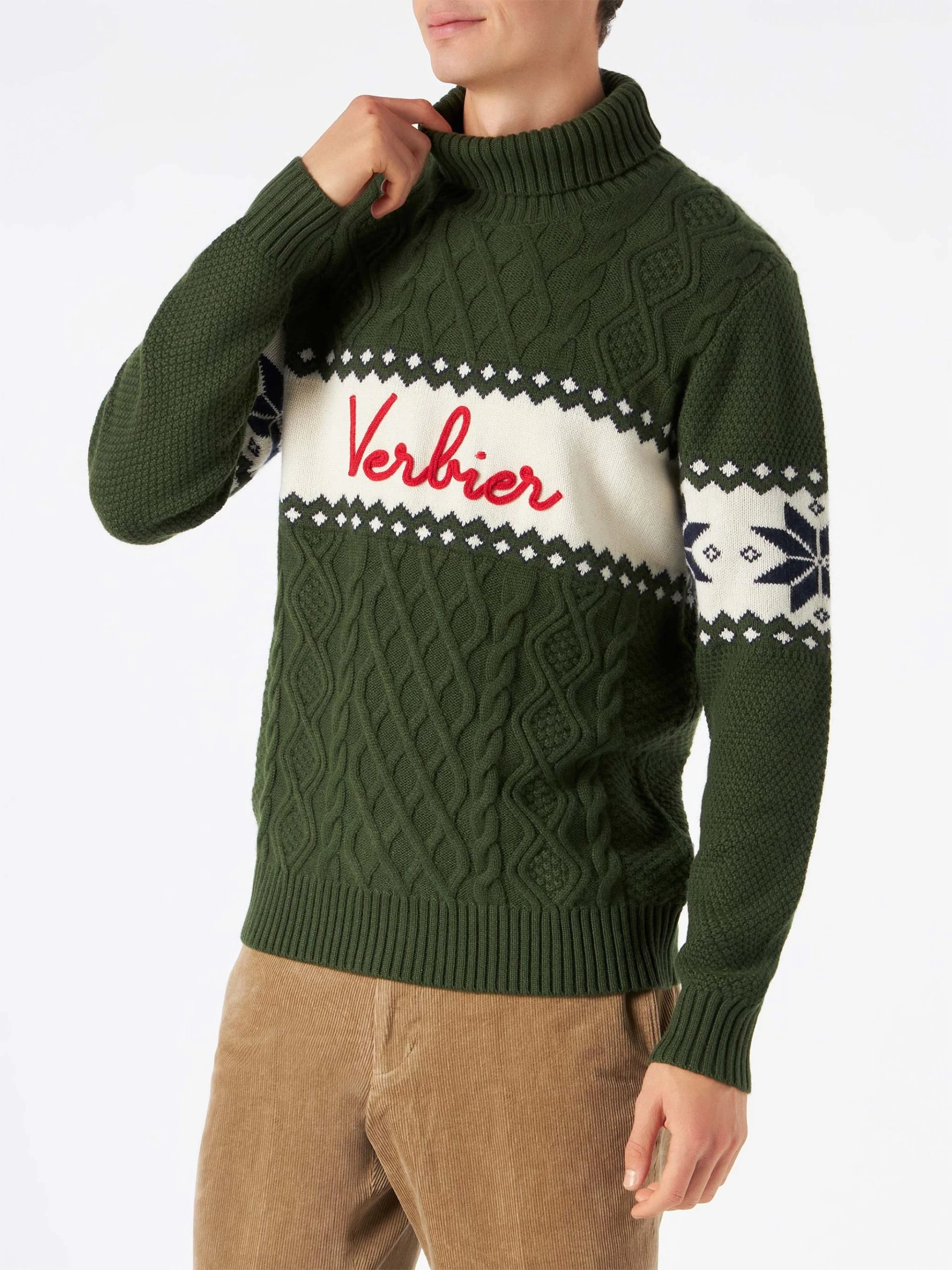 MC2 Saint Barth Half-turtleneck Sweater With Verbier Lettering - Image 2