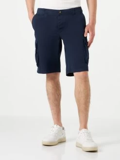 MC2 Saint Barth Man Blue Cotton Cargo Shorts