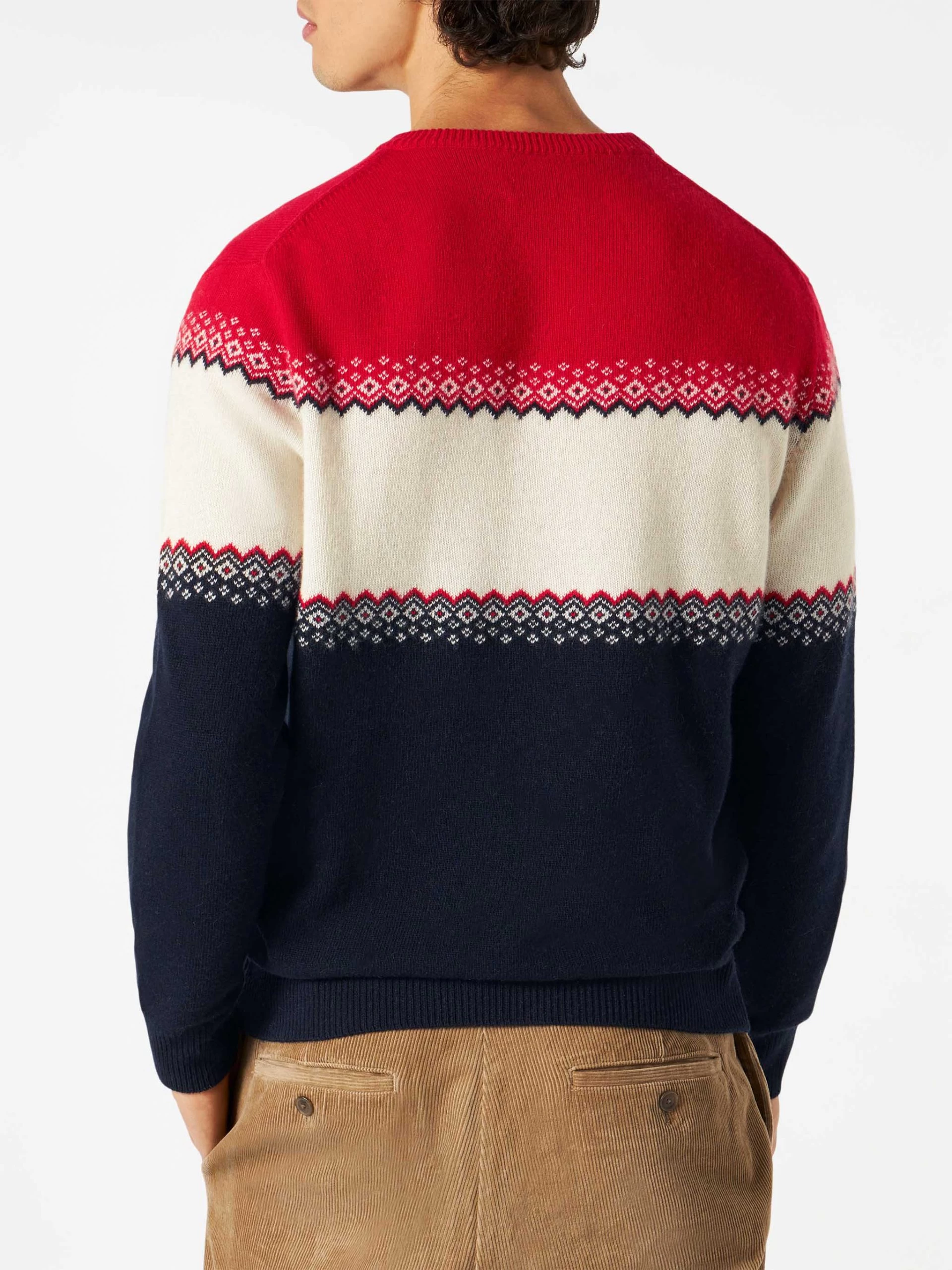 MC2 Saint Barth Man Sweater With Cortina Lettering - Image 3