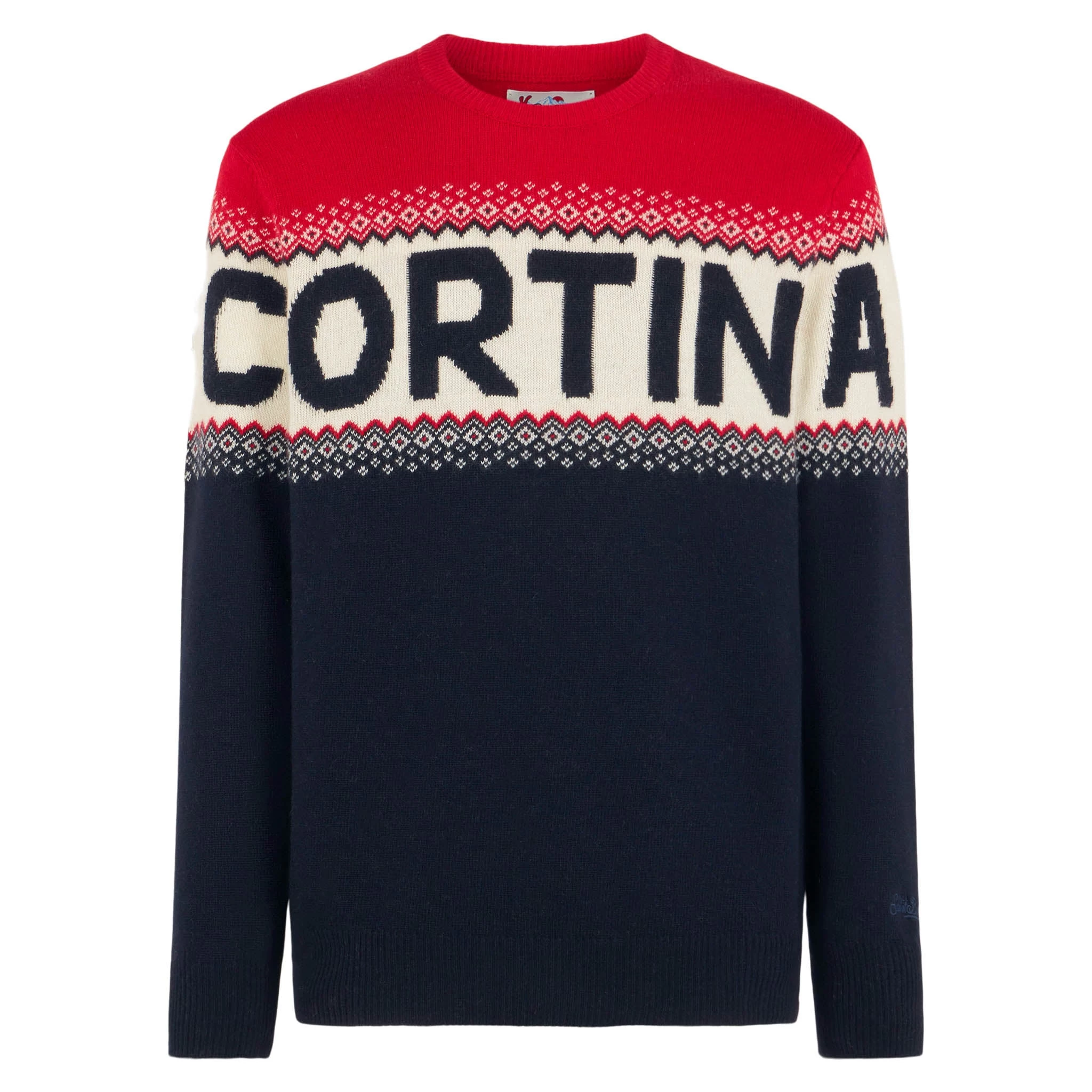 MC2 Saint Barth Man Sweater With Cortina Lettering - Image 4