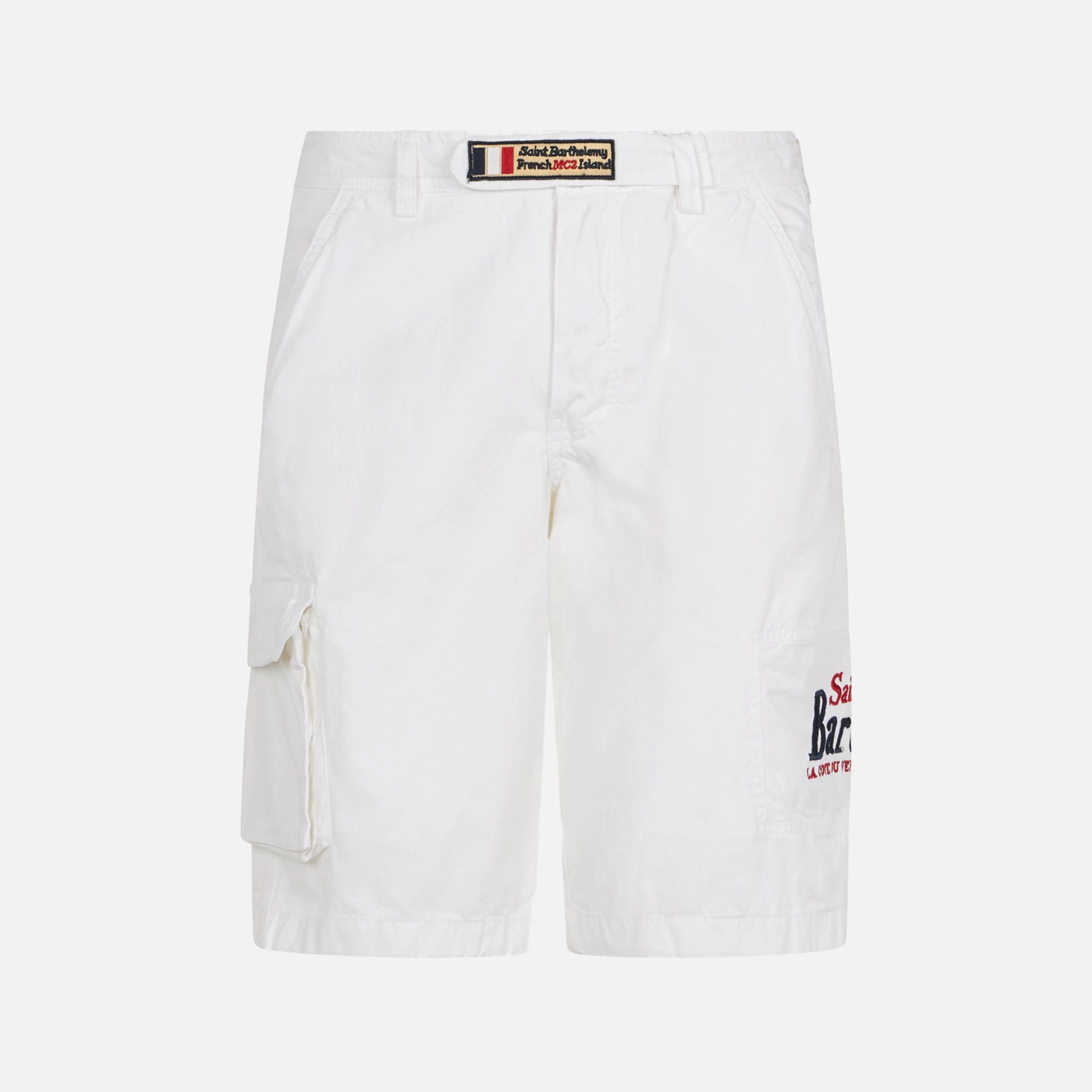 White Cargo Bermuda With Pockets - Image 4