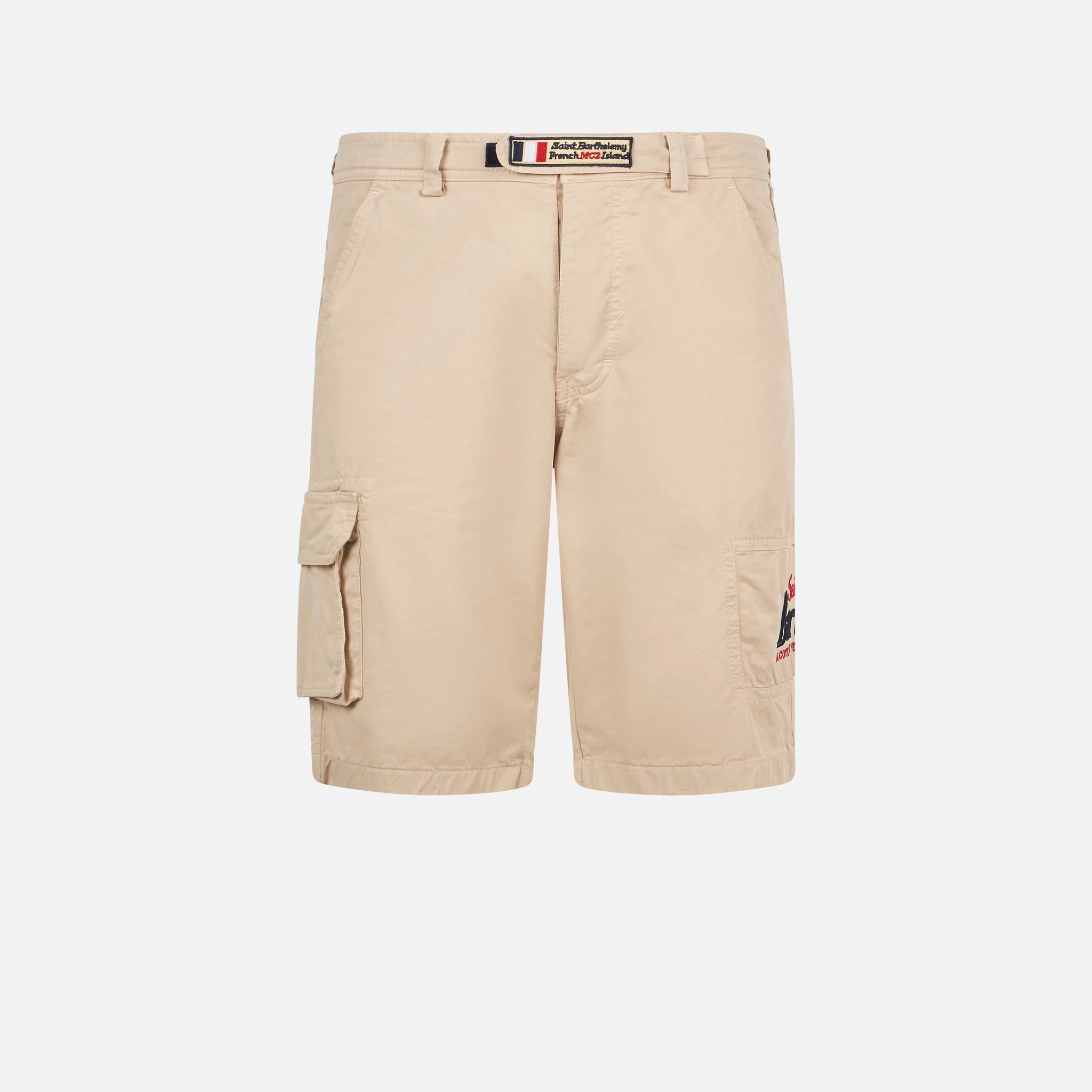 MC2 Saint Barth Beige Cargo Bermuda With Pockets - Image 4