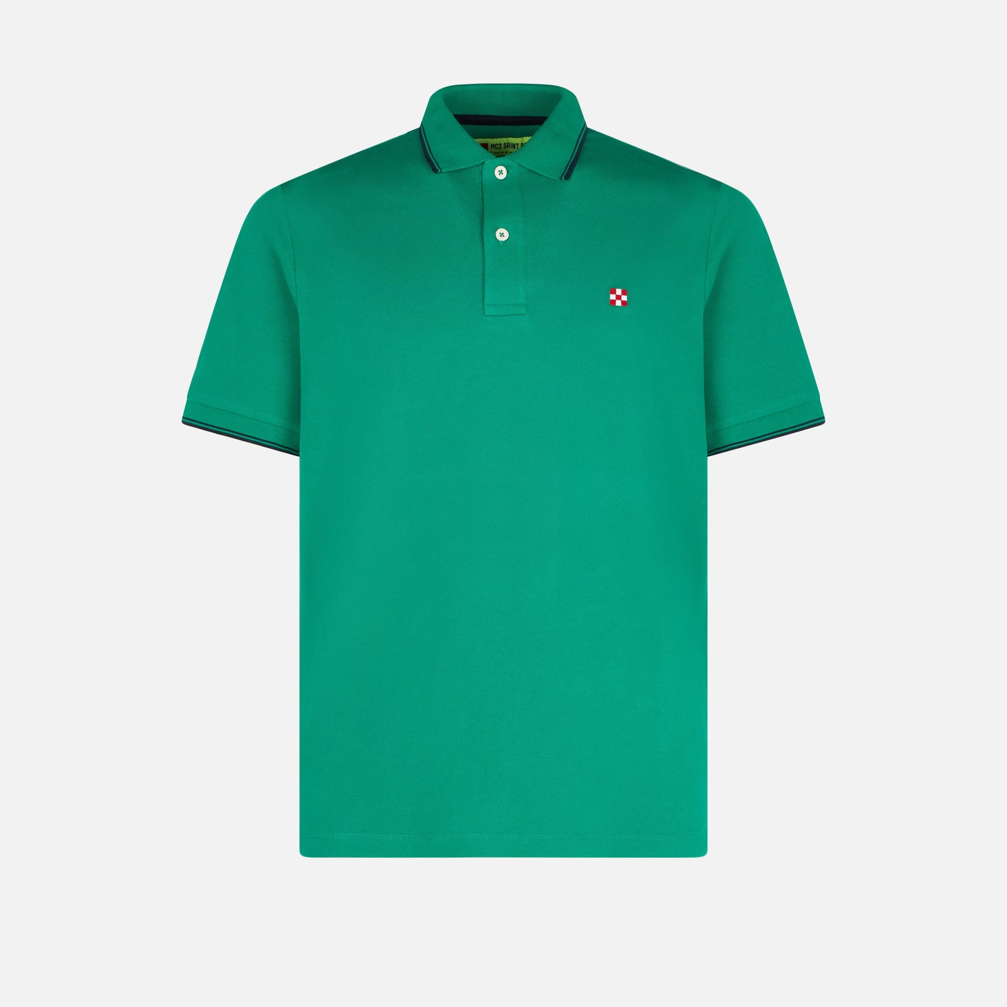 Green Polo With St. Barth Check Logo - Image 4