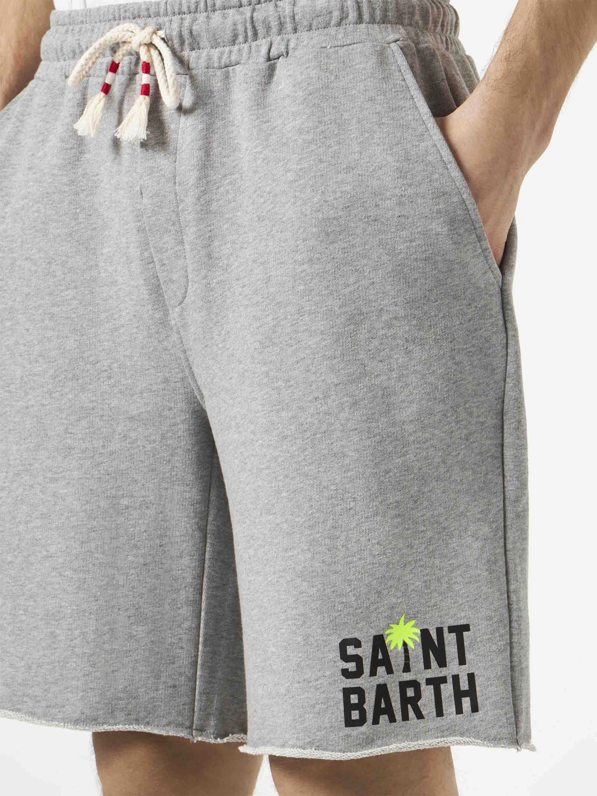 MC2 Saint Barth Man Cotton Grey Bermuda - Image 3