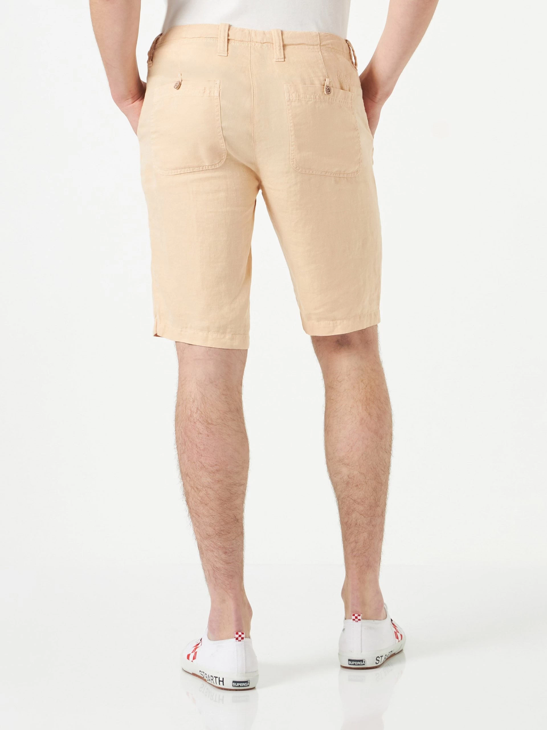 Beige Linen Bermuda Short - Image 2