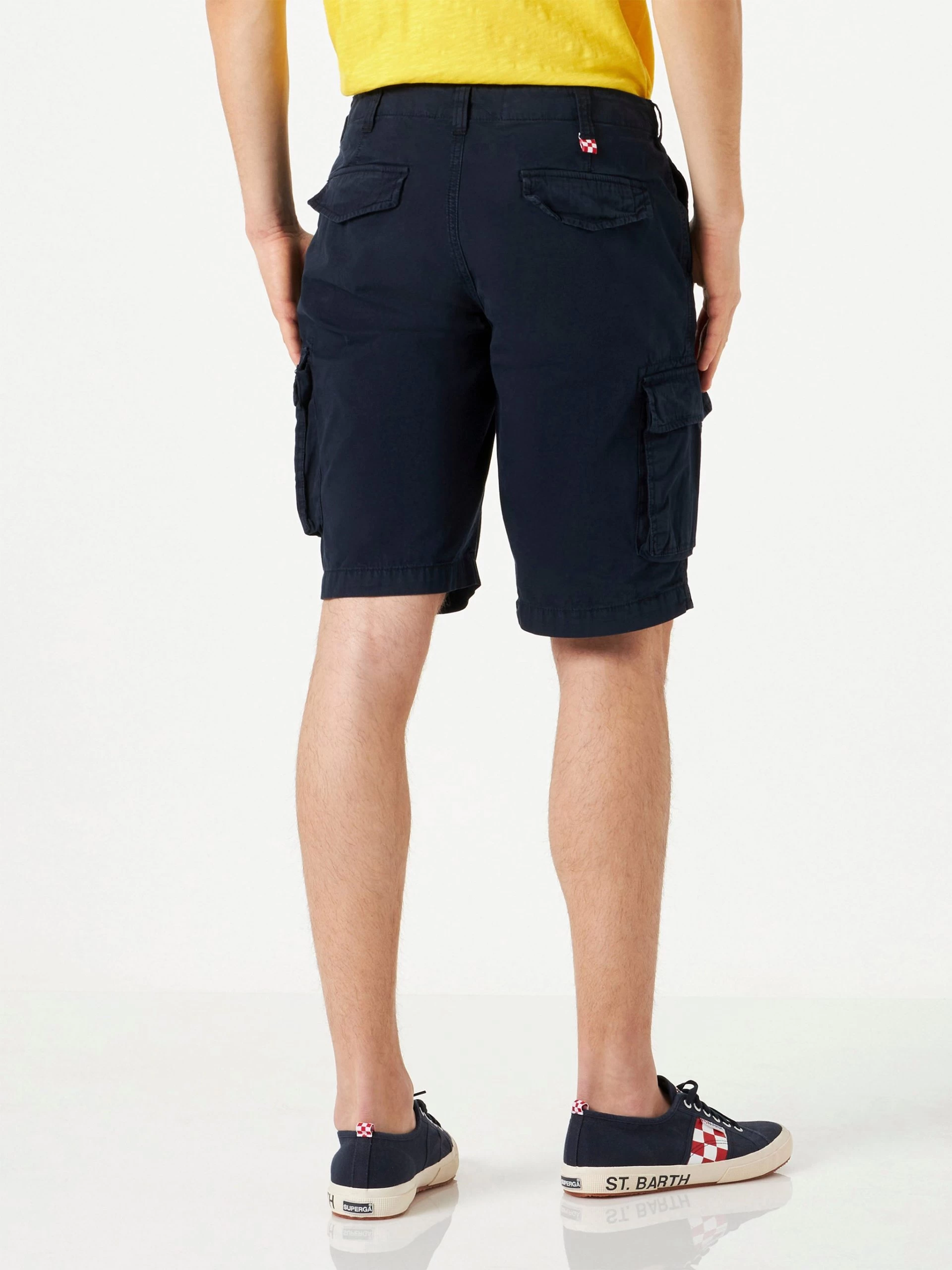 MC2 Saint Barth Blue Cotton Cargo Shorts - Image 3