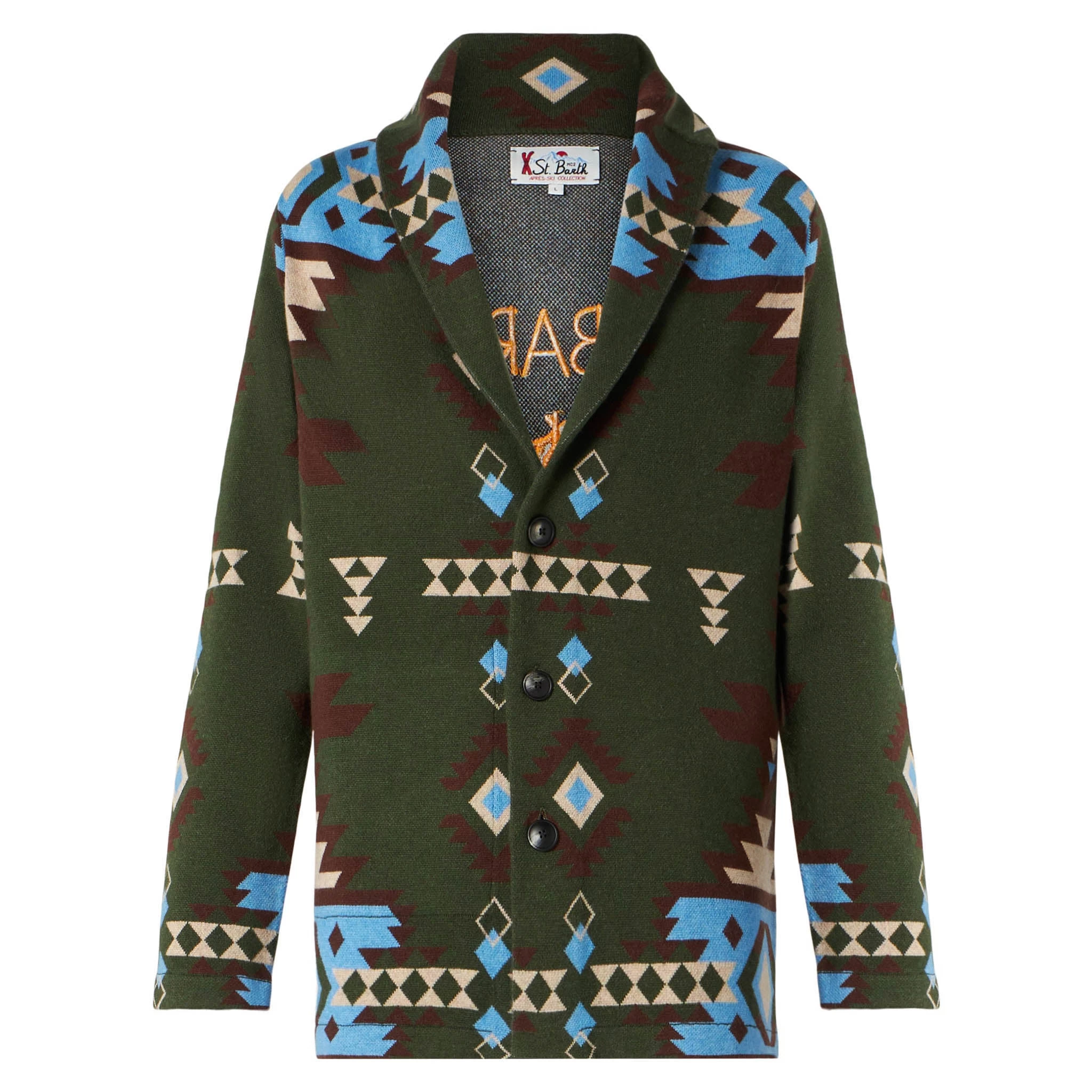 MC2 Saint Barth Man Knit Jacket With Embroidery - Image 4