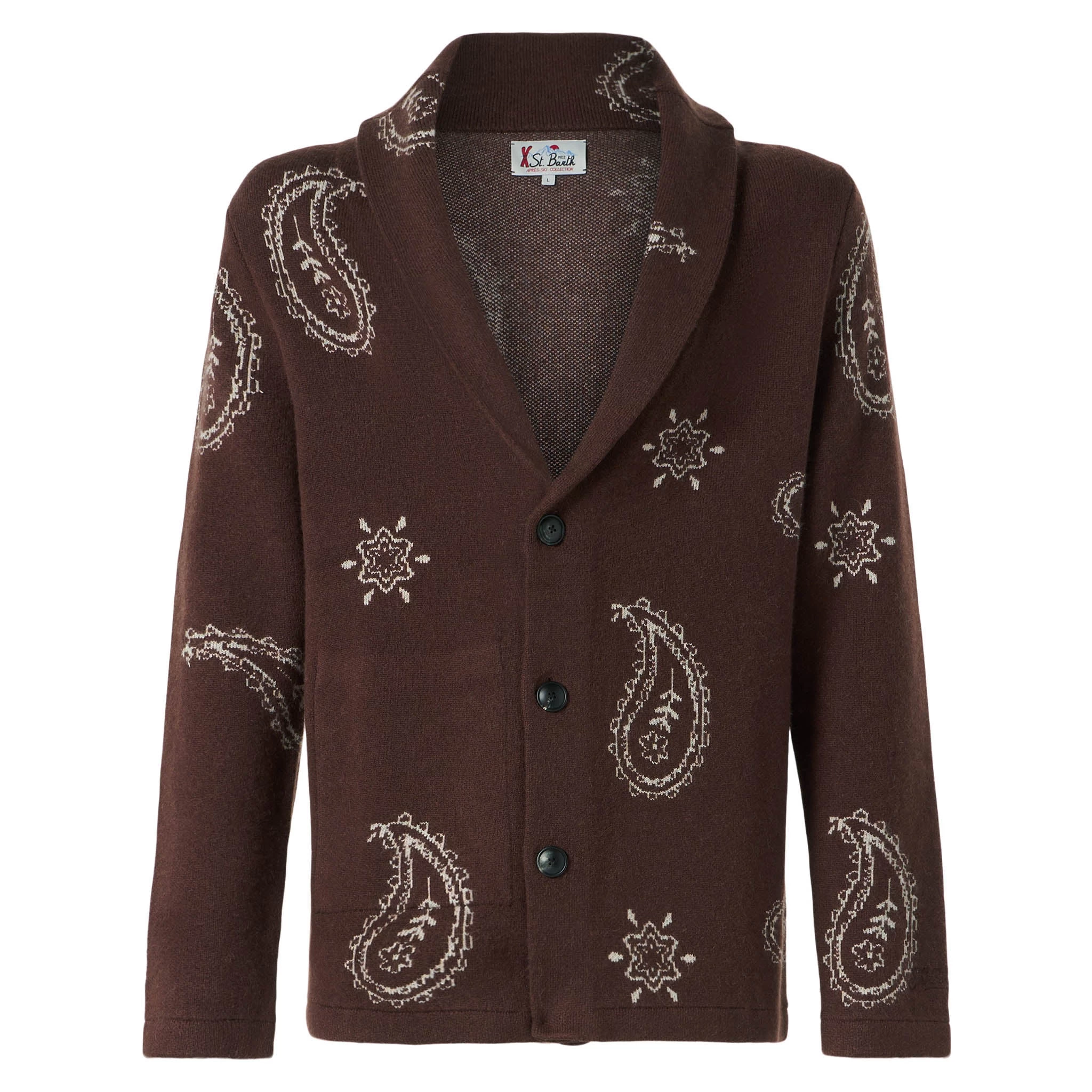 MC2 Saint Barth Man Knit Jacket With Paisley Print - Image 4