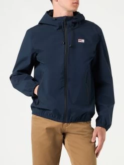 MC2 Saint Barth Man Hooded Navy Blue Jacket