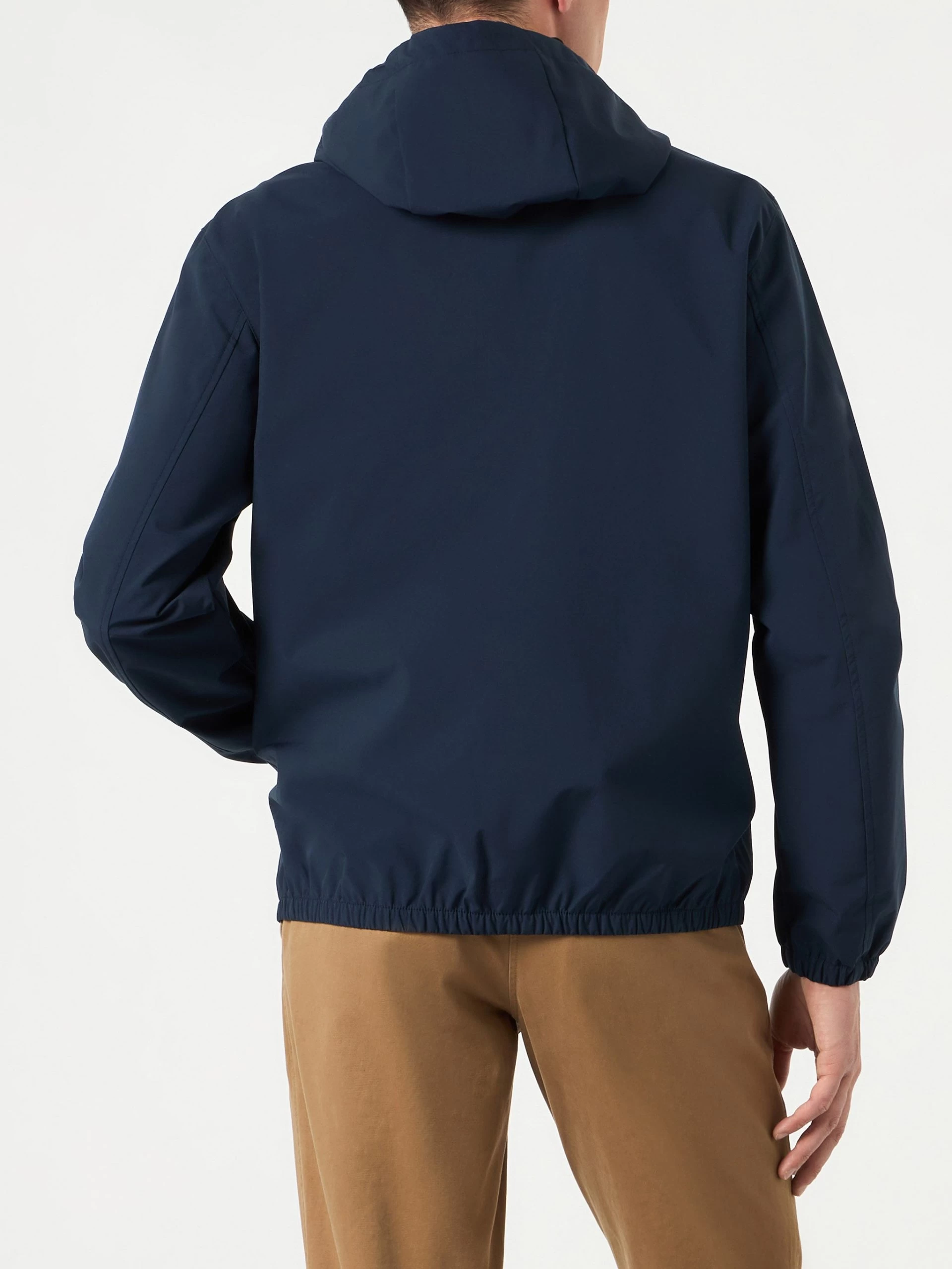 MC2 Saint Barth Man Hooded Navy Blue Jacket - Image 3