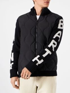 MC2 Saint Barth Man Black Padded Jacket