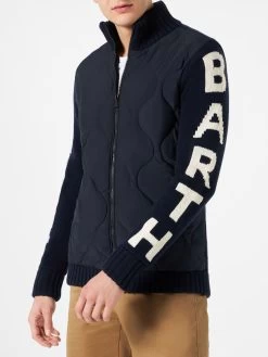 MC2 Saint Barth Man Blue Padded Jacket
