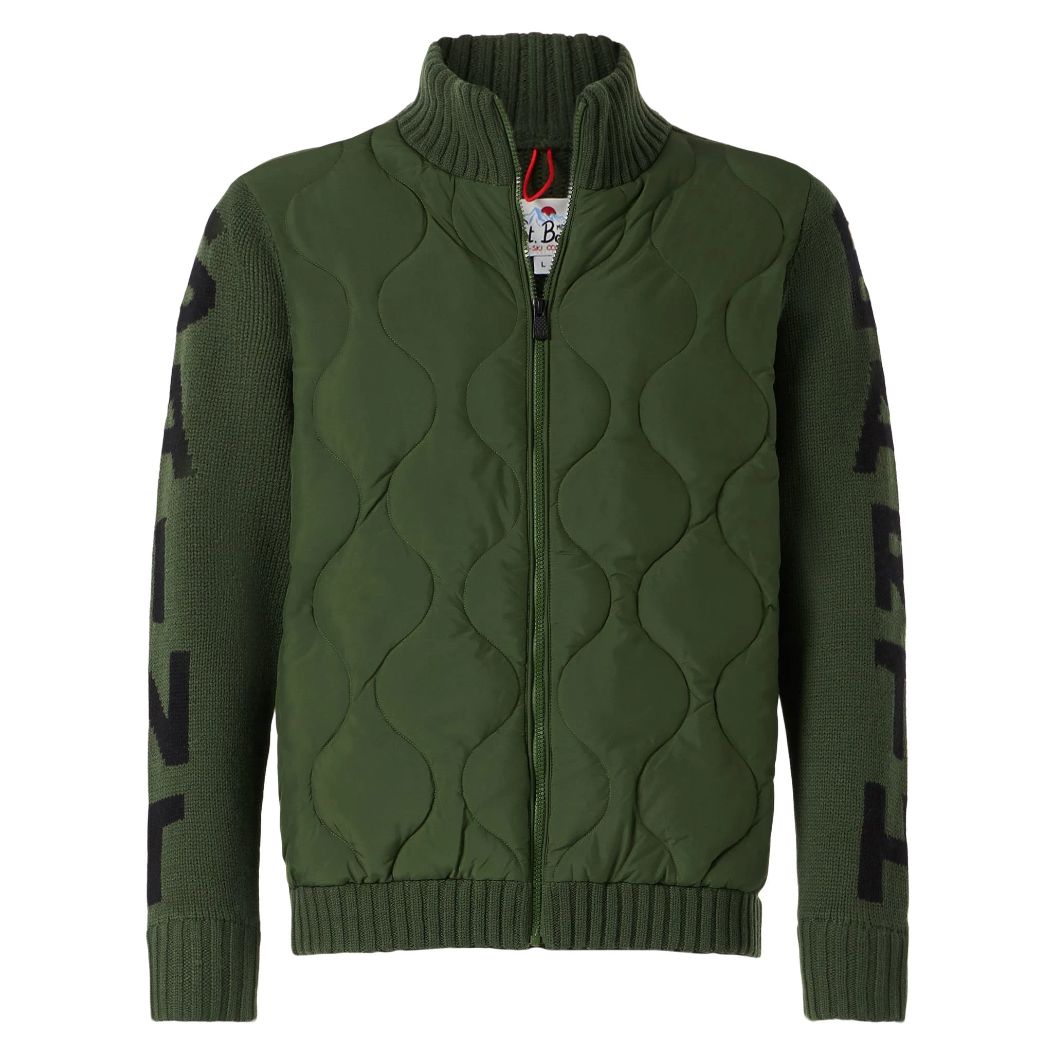MC2 Saint Barth Man Military Green Padded Jacket - Image 4