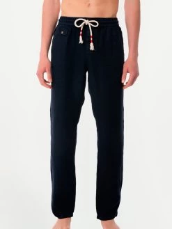 Man Blue Linen Pants