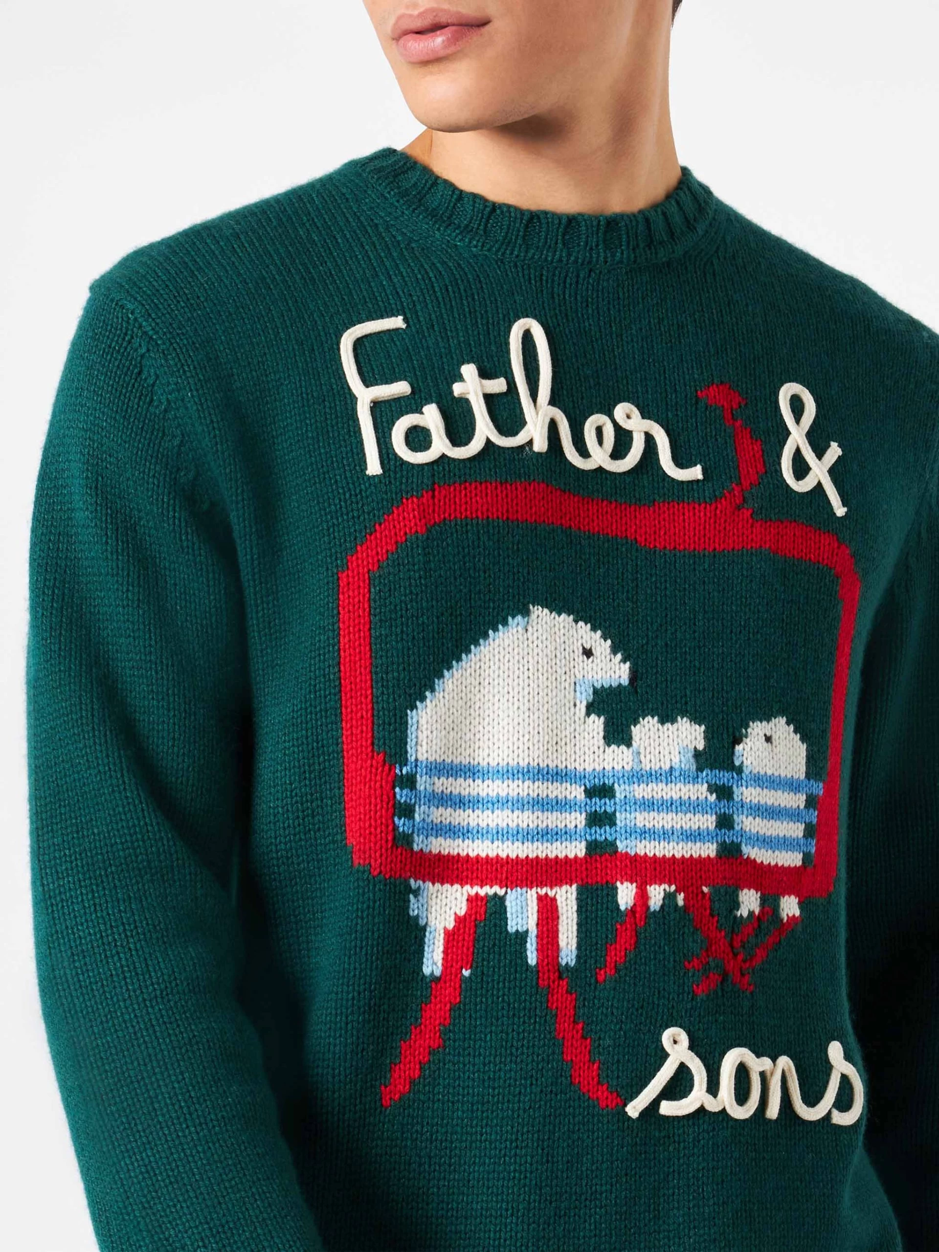 MC2 Saint Barth Man Sweater With Bears Embroidery - Image 2