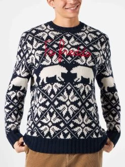 MC2 Saint Barth Man Crewneck Sweater With Norwegian Pattern