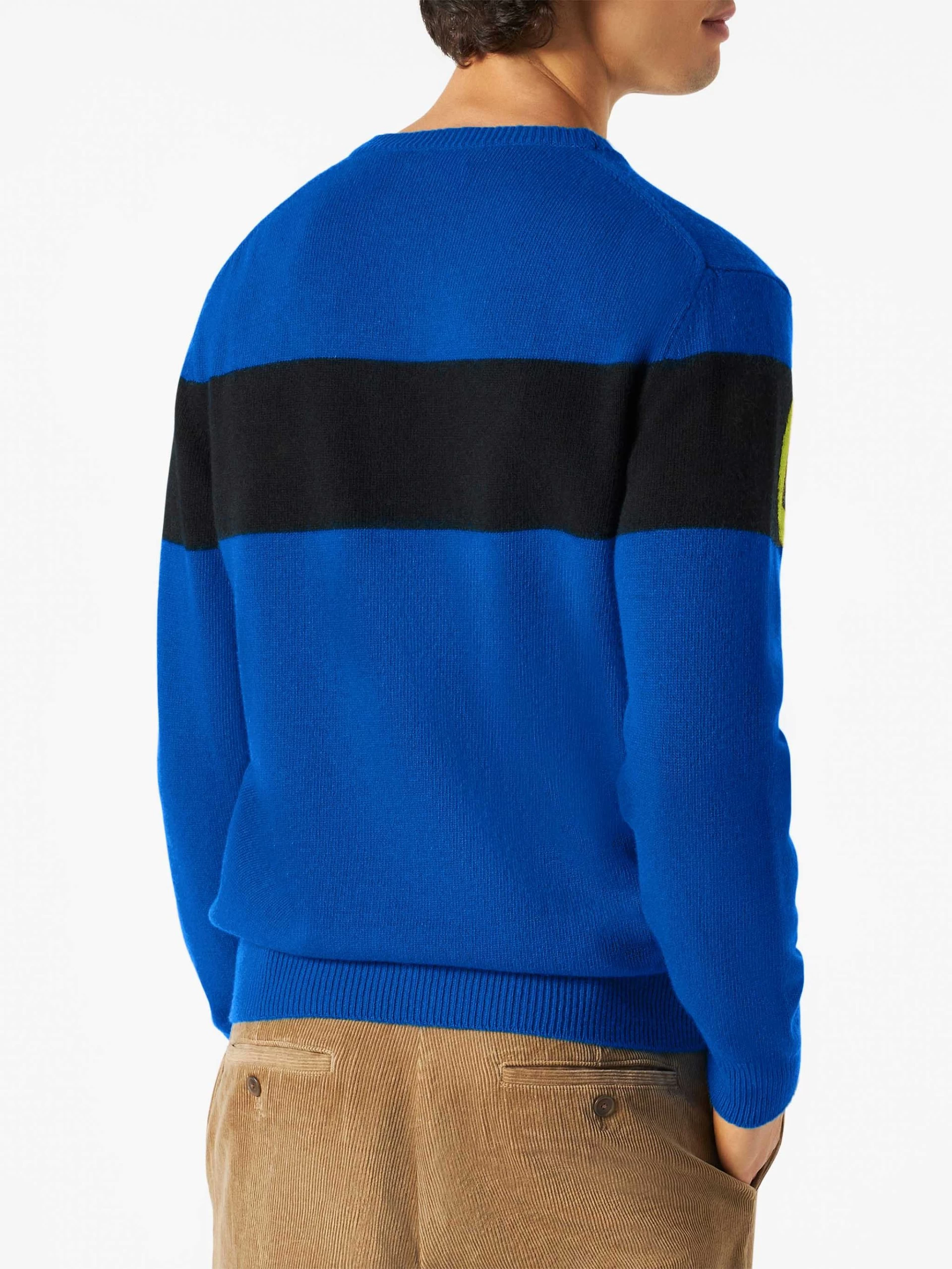 MC2 Saint Barth Man Blue Sweater With Courma Lettering - Image 3