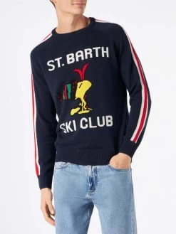 MC2 Saint Barth Man Sweater With Woodstock Print | WOODSTOCK - PEANUTS™ SPECIAL EDITION