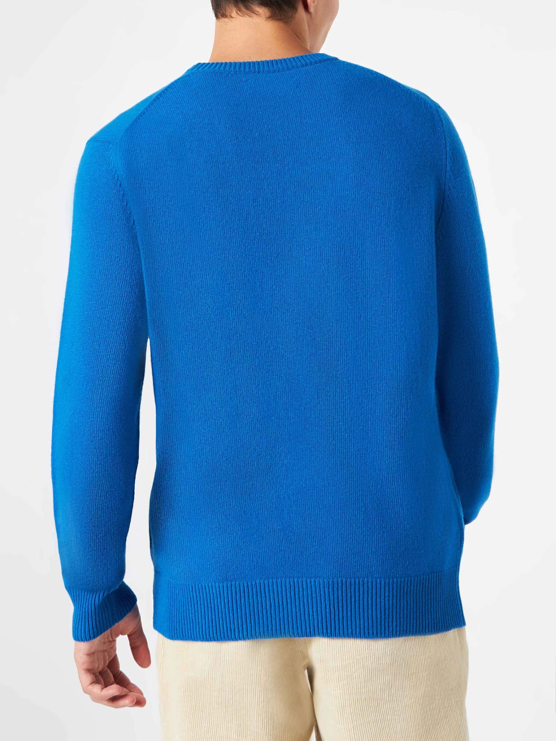 Man Bluette Sweater With Courma Vs St. Moritz Lettering - Image 3