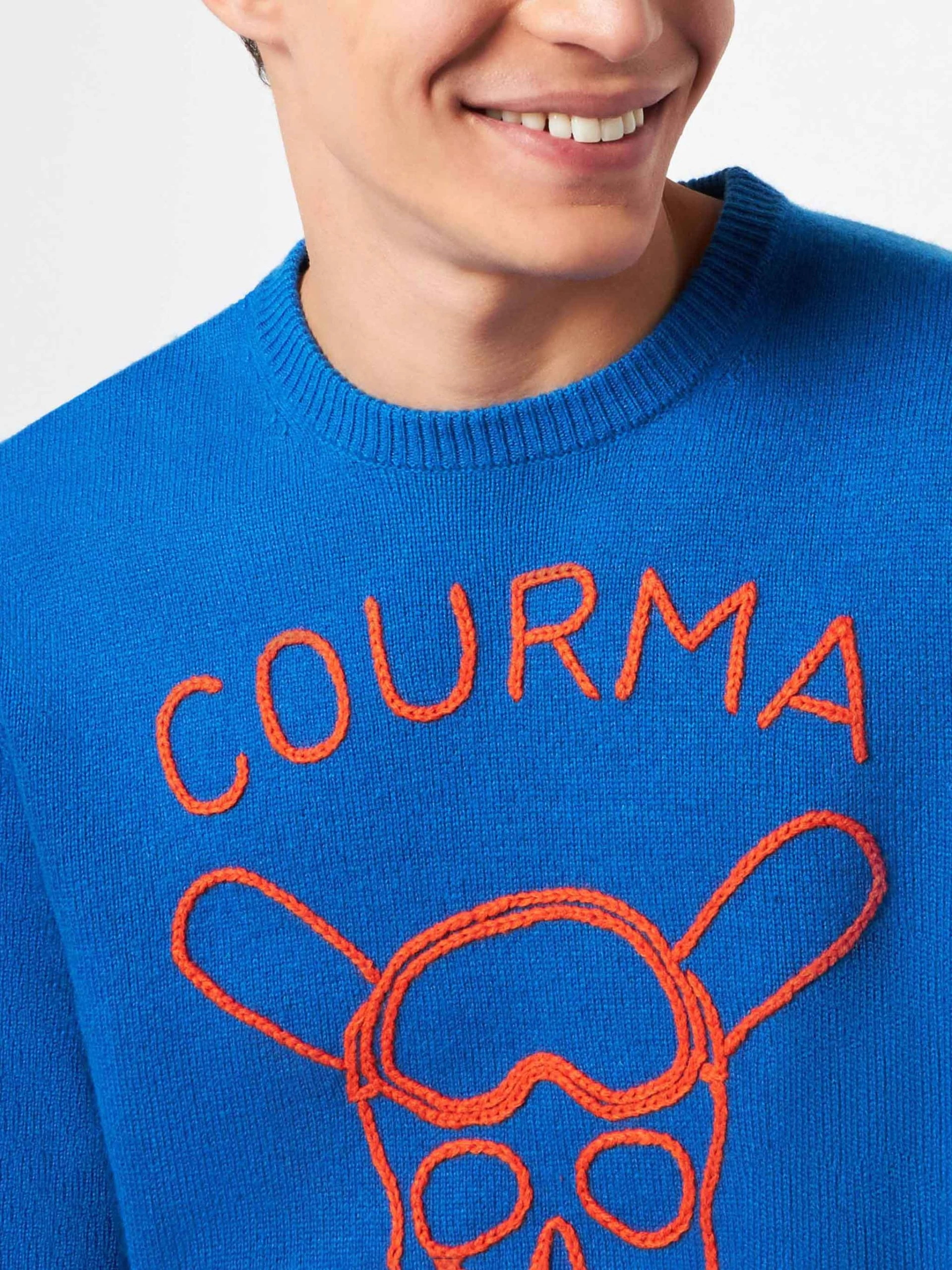 Man Blue Sweater With Courma Pirates Embroidery - Image 2