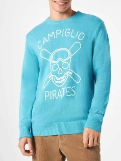 Man Sweater With Campiglio Pirates Embroidery