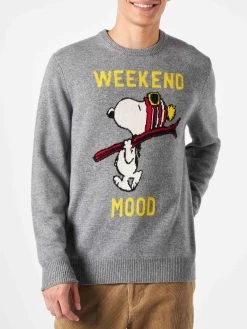 Man Sweater With Snoopy Week End Mood Print | SNOOPY - PEANUTS™ SPECIAL EDITION