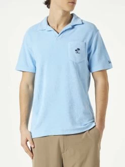 MC2 Saint Barth Man Terry Navy Light Blue Polo