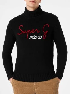 Man High Neck Sweater With Super G Embroidery | SUPER G SPECIAL EDITION