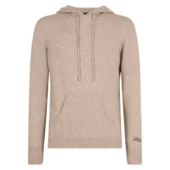 MC2 Saint Barth Blended Cashmere Beige Hooded Sweater