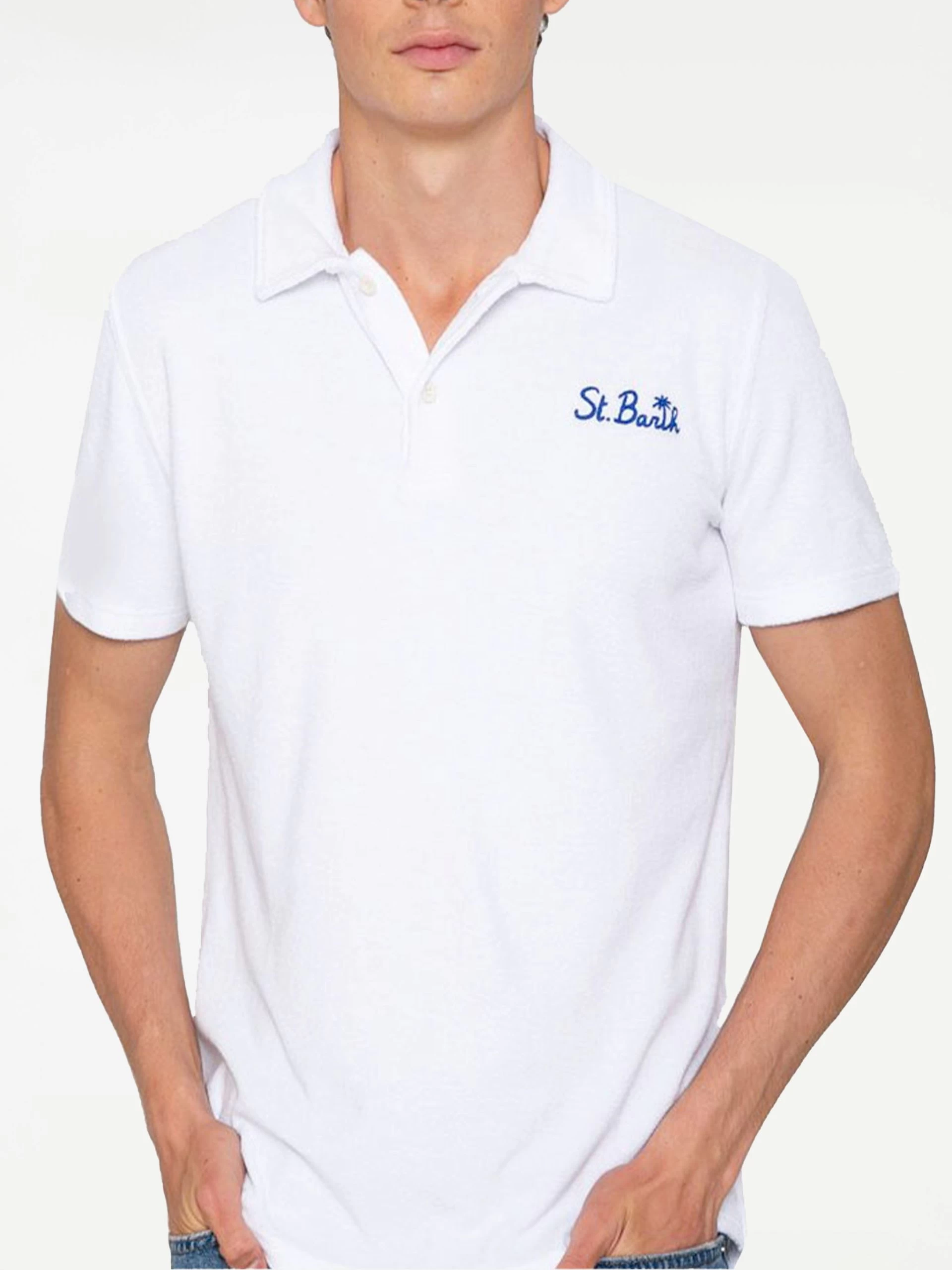 MC2 Saint Barth Man Terry White Polo