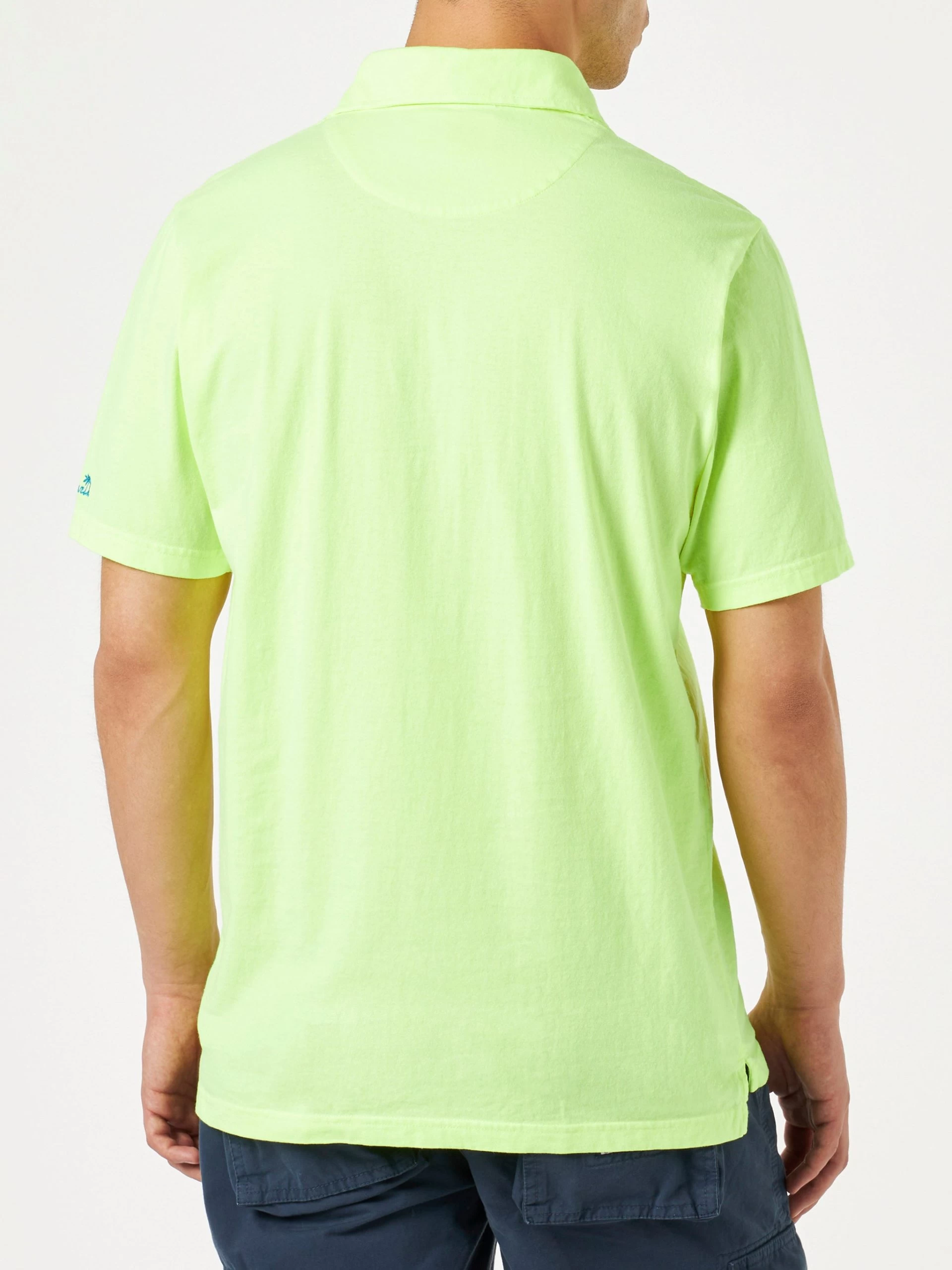 MC2 Saint Barth Fluo Yellow Cotton Jersey Man Polo - Image 2