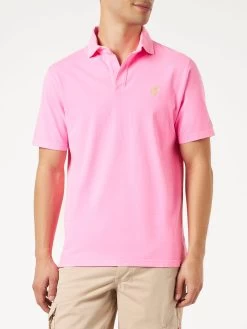 MC2 Saint Barth Fluo Pink Cotton Jersey Man Polo