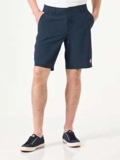 MC2 Saint Barth Man Blue Ripstop Fabric Bermuda