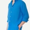 MC2 Saint Barth Man Bluette Linen Pamplona Shirt