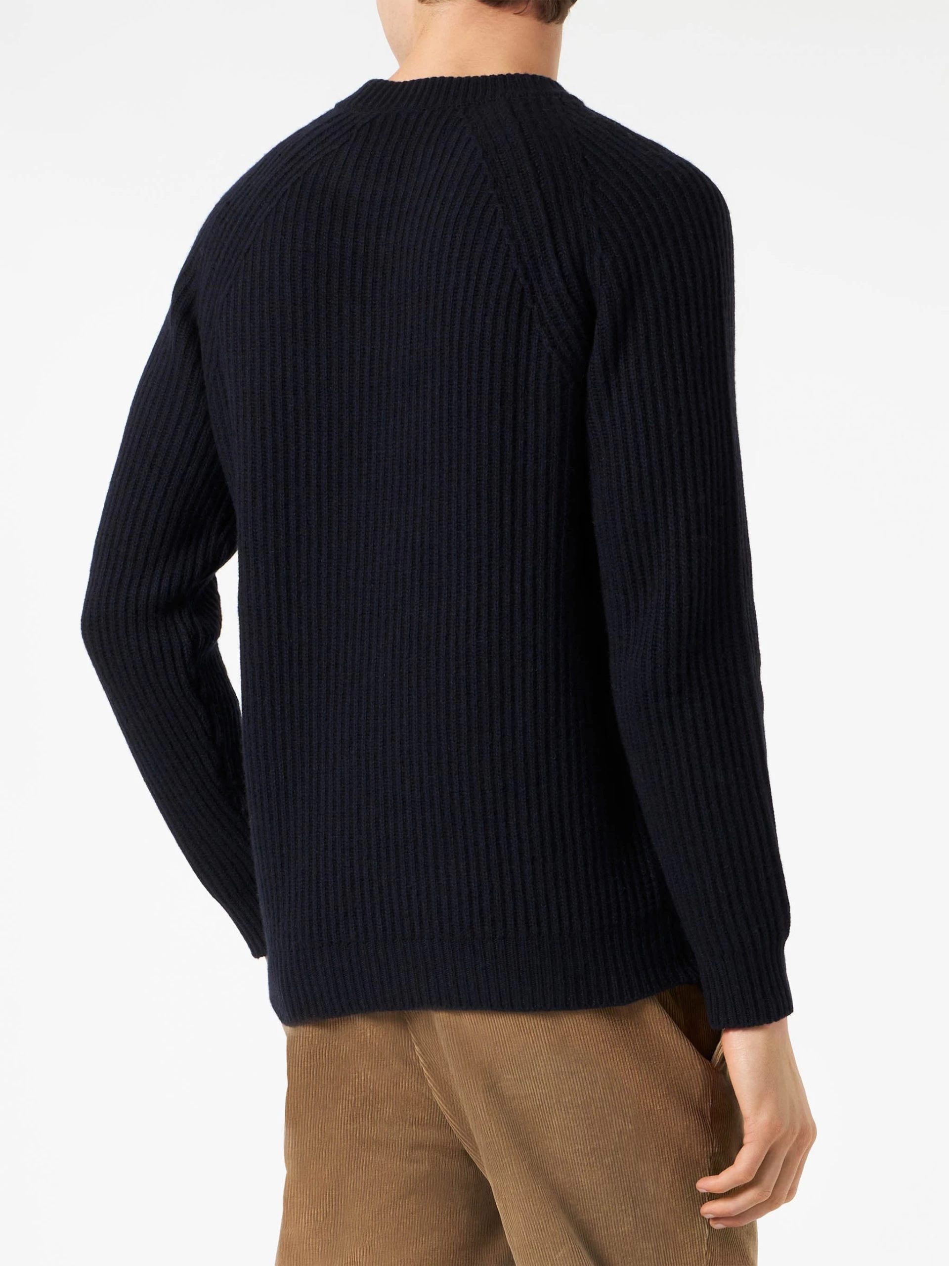 MC2 Saint Barth Ribbed Blue Sweater - Image 3
