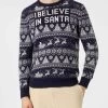 MC2 Saint Barth Man Sweater With I Believe In Santa Lettering