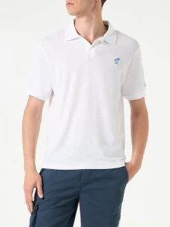 MC2 Saint Barth Man White Cotton Terry Polo
