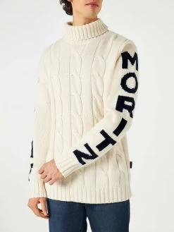 Turtleneck Braided Sweater Saint Barth